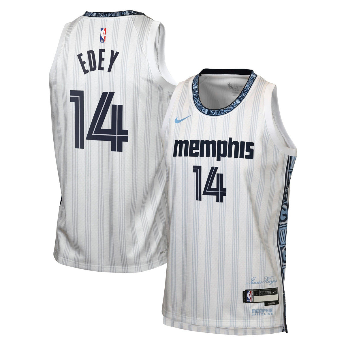 Zach Edey Memphis Grizzlies 2025/26 City Edition Swingman Jersey - Gray - Youth product image 1, provided for visual