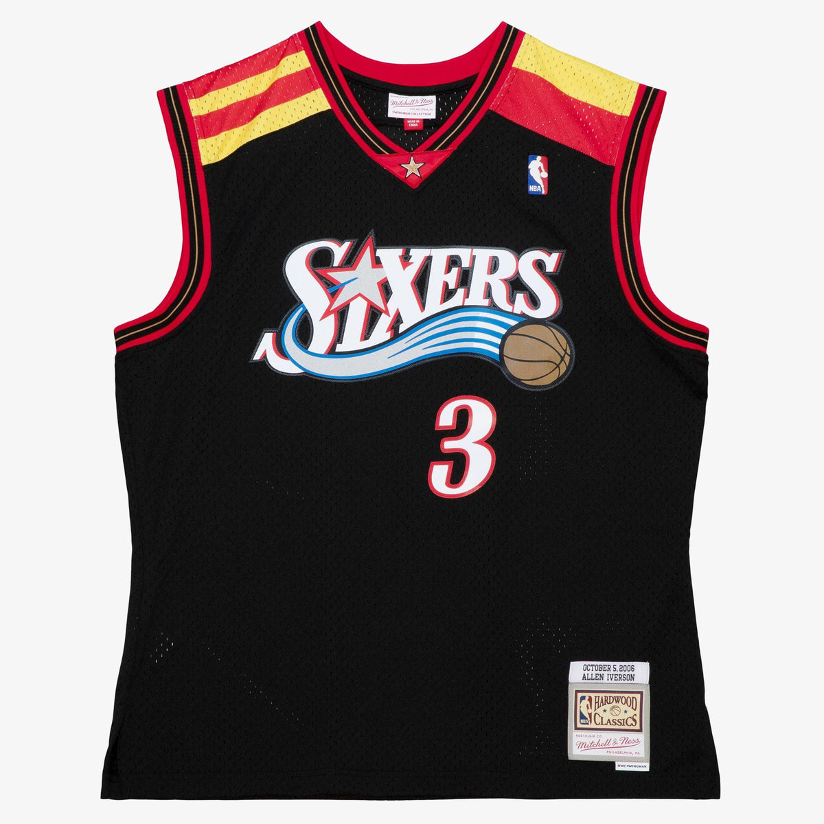Allen Iverson Philadelphia 76ers 2006 Spain Authentic Alternate Jersey - Black product image 3, provided for visual