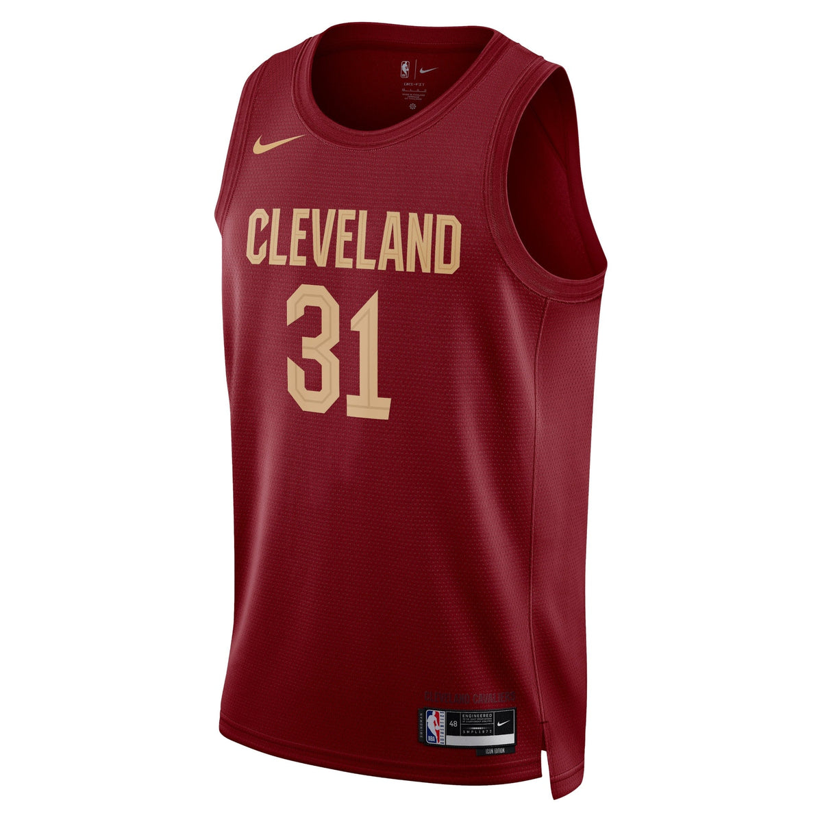 Jarrett Allen Cleveland Cavaliers Icon Edition Swingman Jersey - Maroon - Unisex product image 2, provided for visual