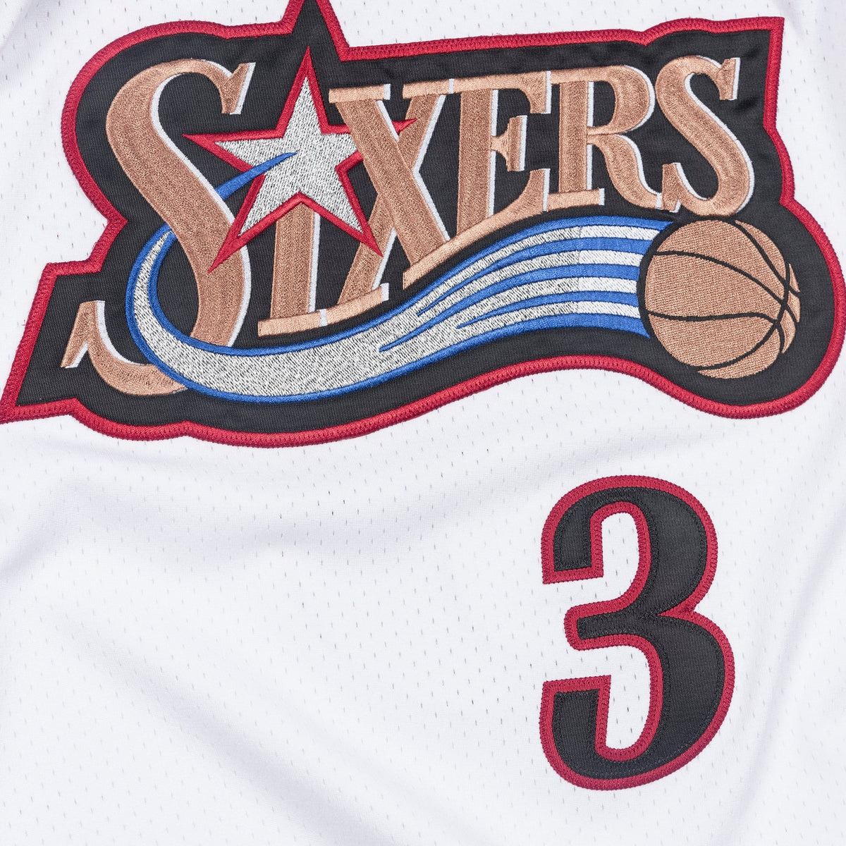 Allen Iverson Philadelphia 76ers 1997 Authentic Jersey - White product image 7, provided for visual reference and product