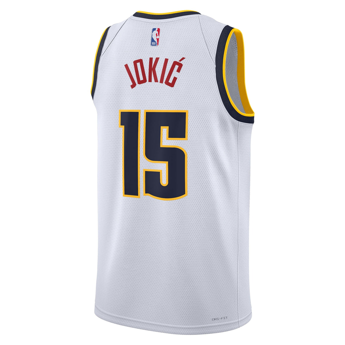 Nikola Jokić Denver Nuggets Swingman Association Jersey - White - Youth product image 4, provided for visual reference and