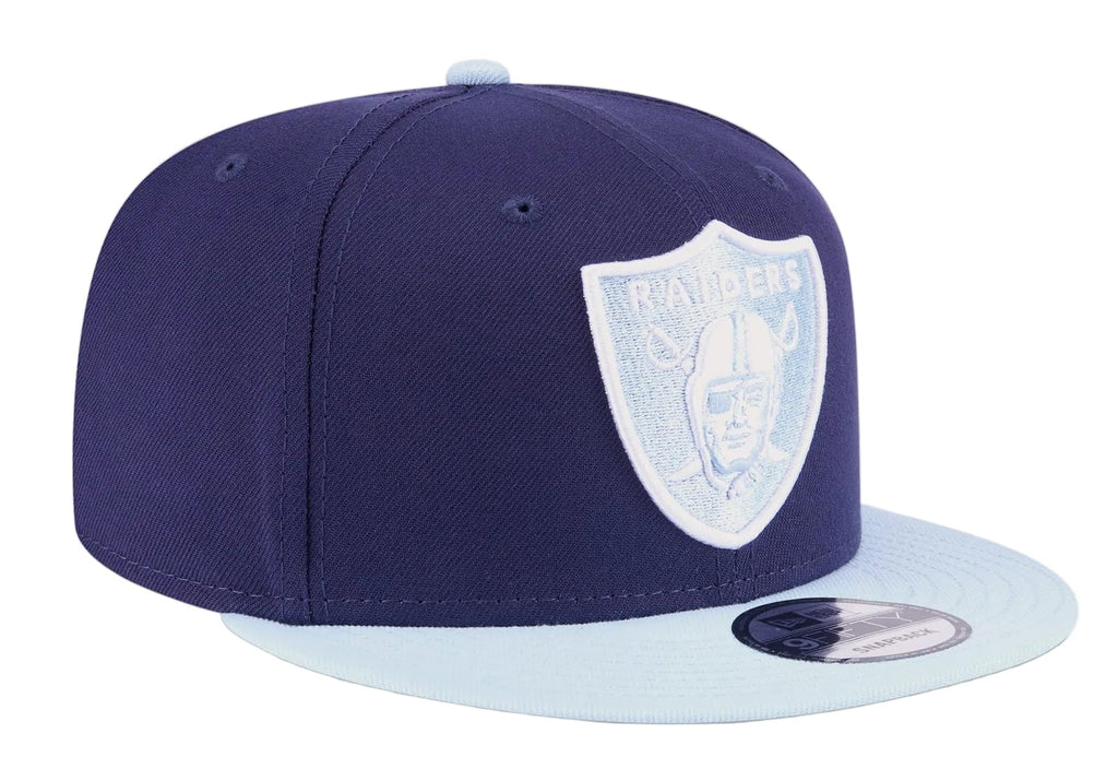 New Era Las Vegas Raiders 2-Tone Color Pack 9FIFTY Snapback Hat-Navy/Light Blue product image 1, provided for visual