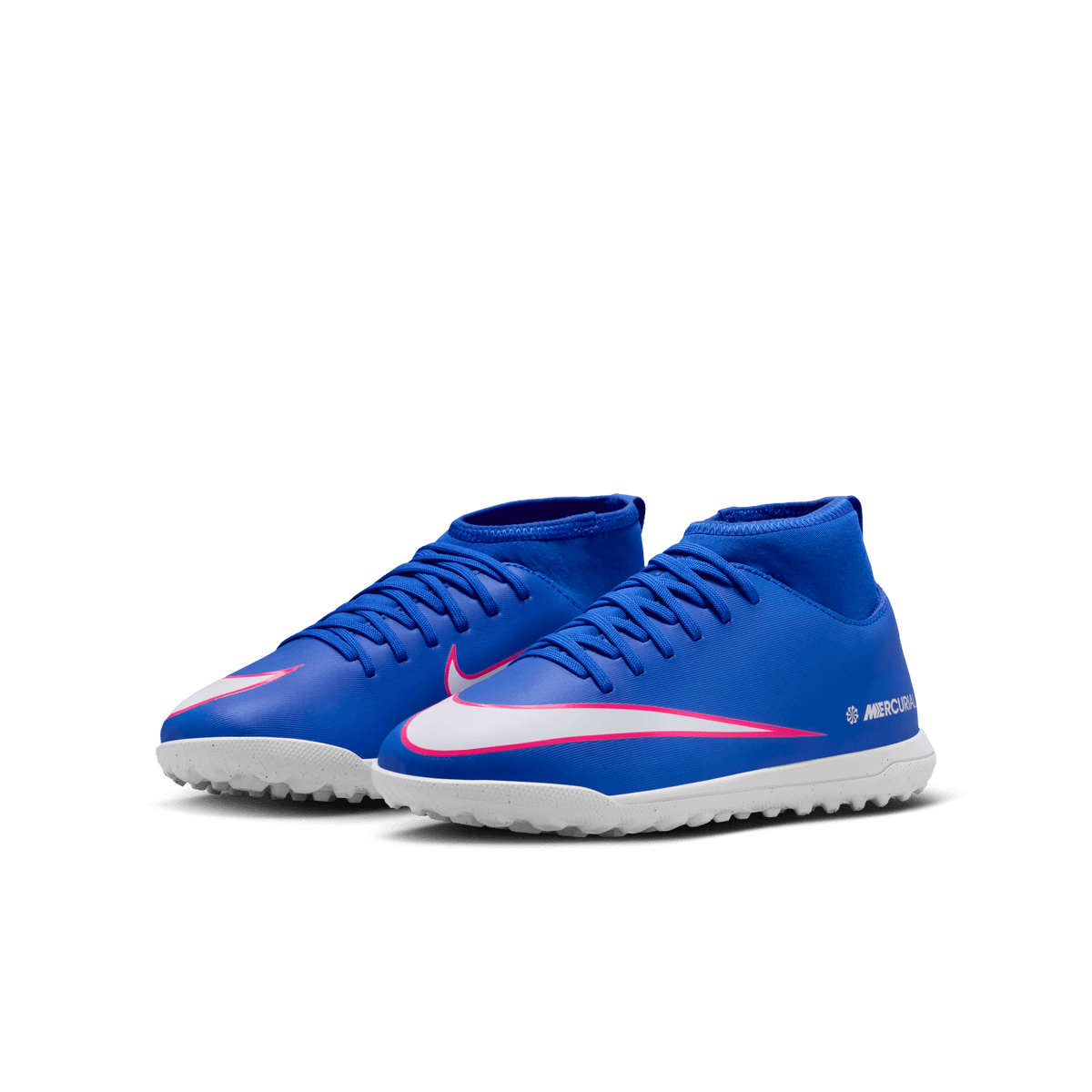 Nike Jr. Mercurial Superfly 10 Club TF- Racer Blue/White product image 4, provided for visual reference and product detail