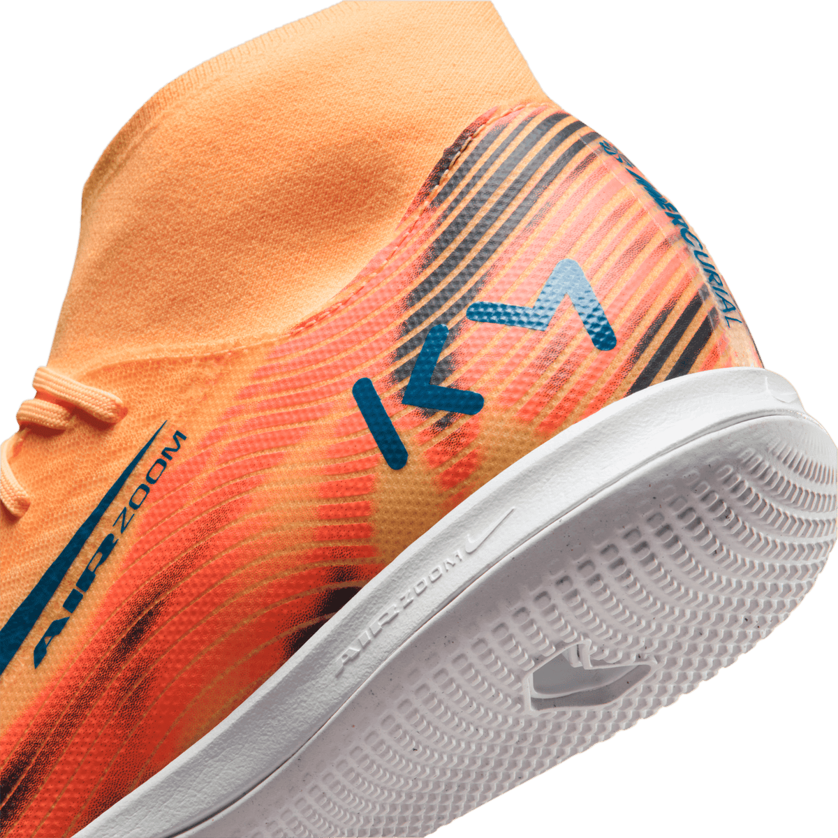 Nike Mercurial Superfly 10 Academy "Kylian Mbappé" IC -Melon Tint/Neo Turq-igloo product image 6, provided for visual