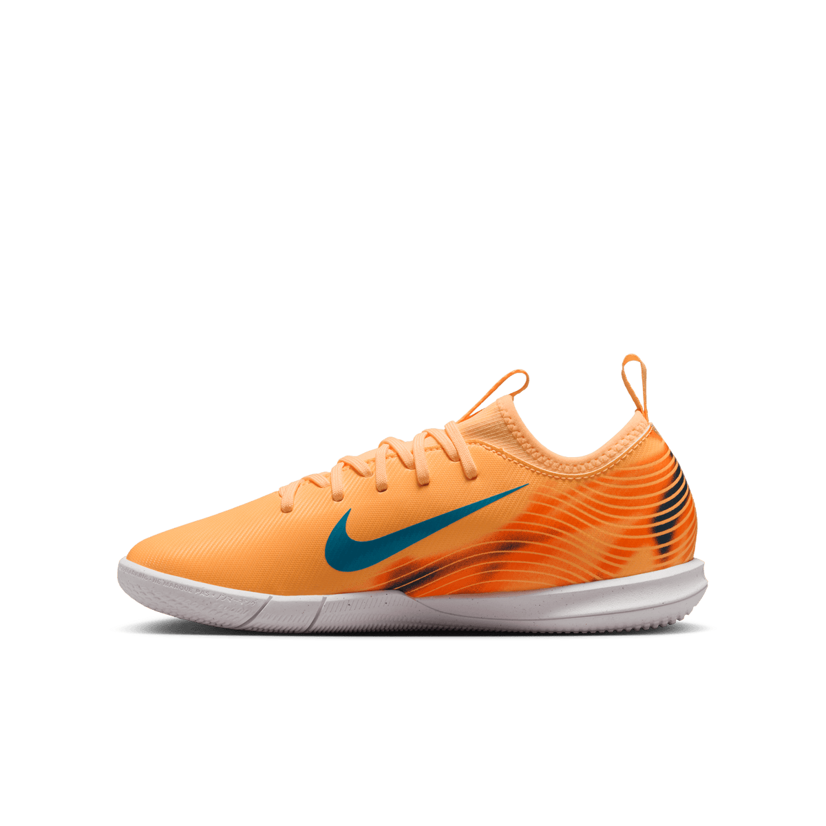 Nike Jr. Mercurial Vapor 16 Academy "Kylian Mbappé" IC -Melon Tint/neo Turq-igloo product image 2, provided for visual