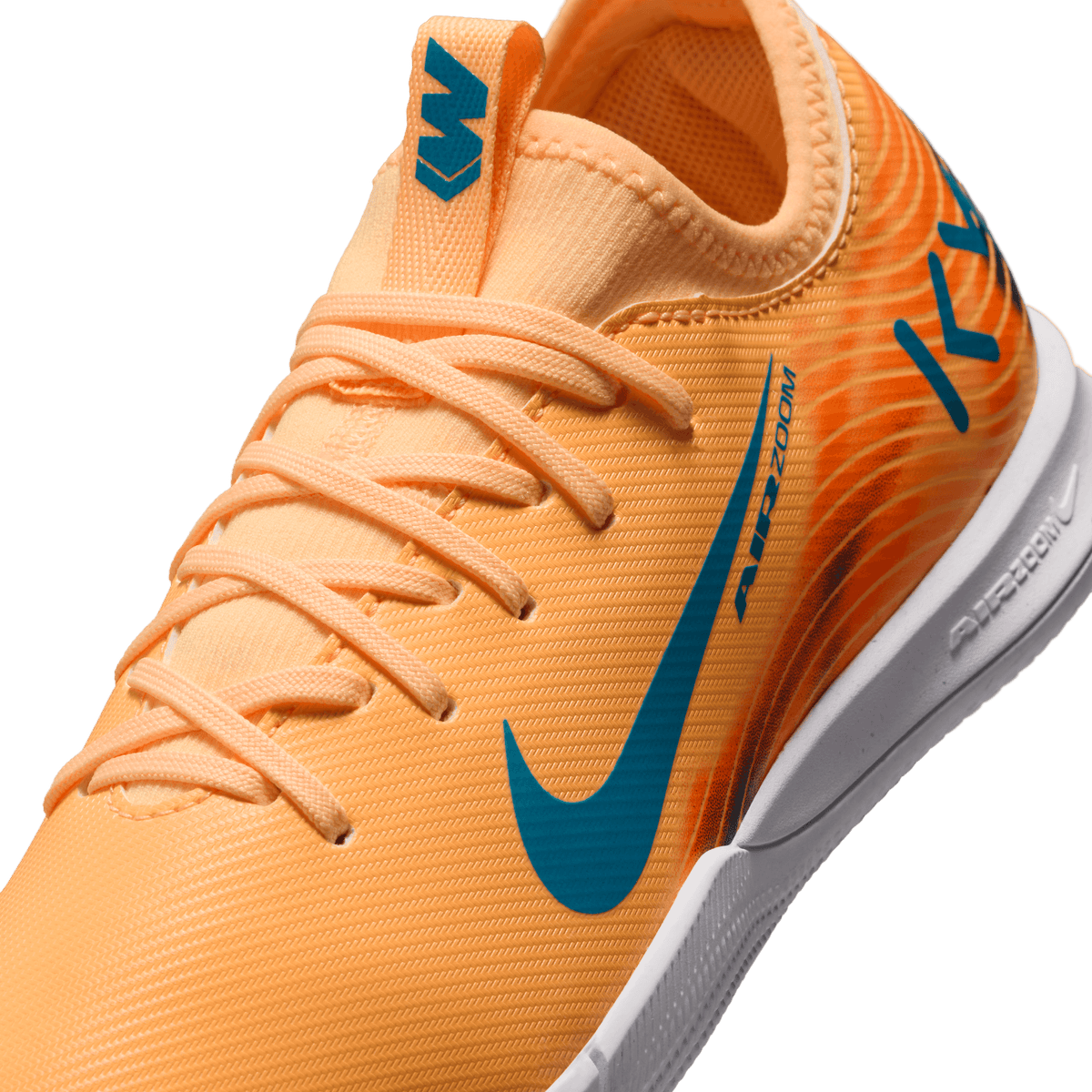 Nike Jr. Mercurial Vapor 16 Academy "Kylian Mbappé" IC -Melon Tint/neo Turq-igloo product image 7, provided for visual
