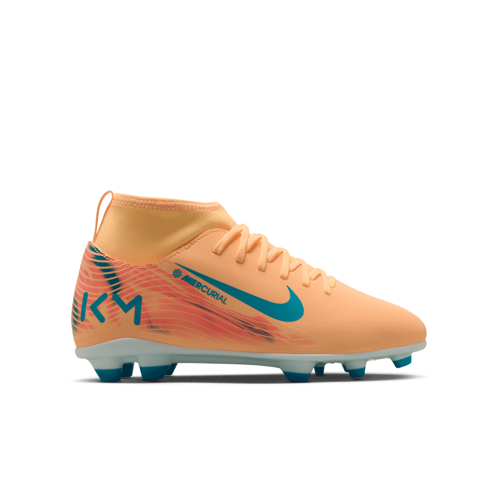 Nike Jr. Mercurial Superfly 10 Club "Kylian Mbappé" FG/MG -Melon Tint/neo Turq-igloo product image 1, provided for visual