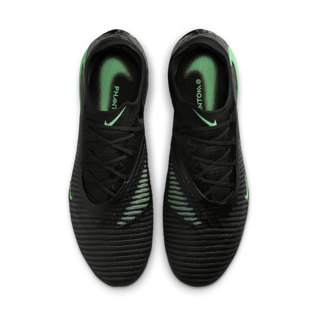 Nike Phantom 6 Low Elite Firm-Ground Soccer Cleats- Black/illusion Green-black product image 4, provided for visual