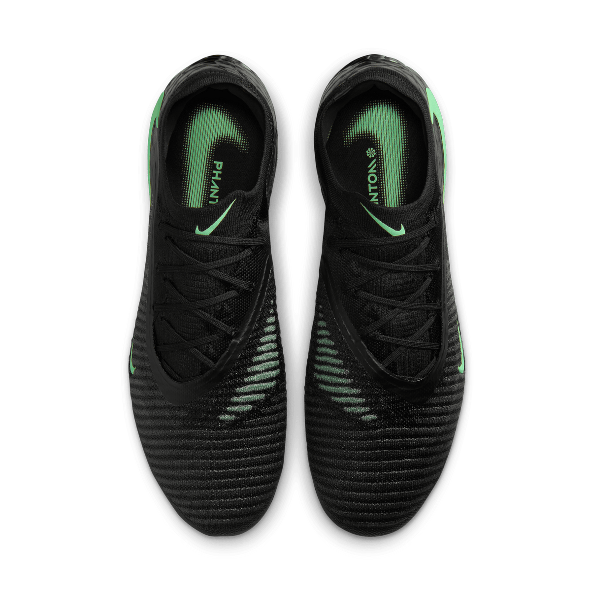 Nike Phantom 6 Low Elite Firm-Ground Soccer Cleats- Black/illusion Green-black product image 4, provided for visual