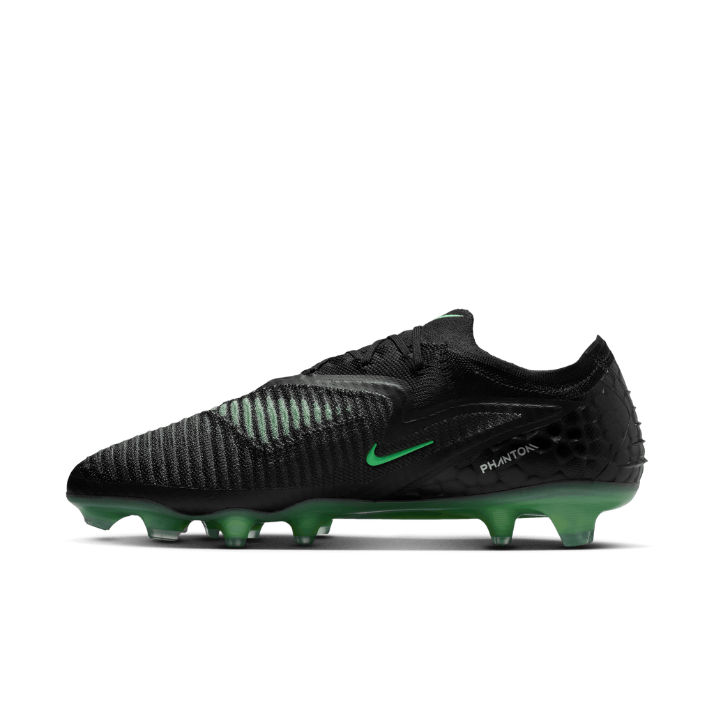 Nike Phantom 6 Low Elite Firm-Ground Soccer Cleats- Black/illusion Green-black product image 2, provided for visual