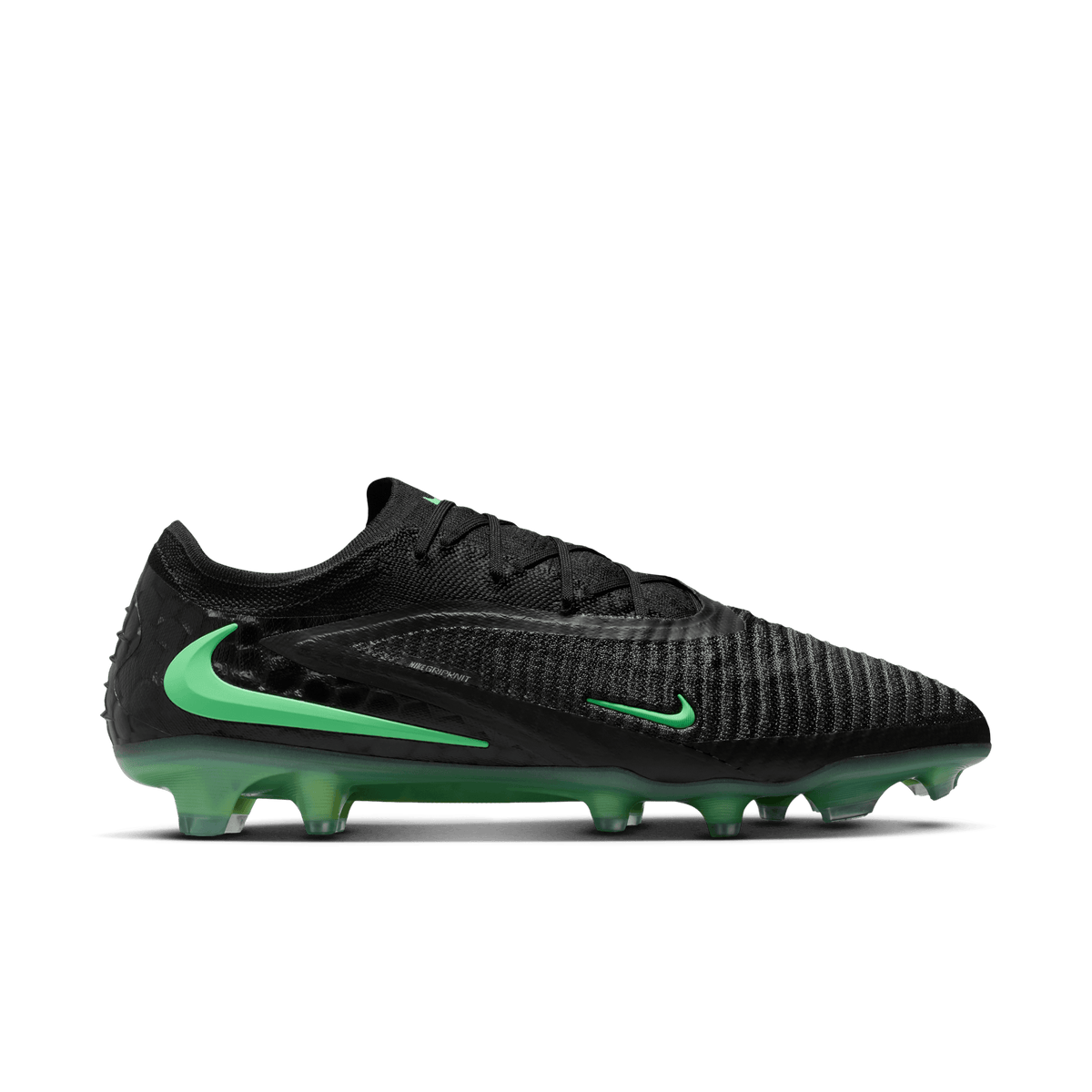 Nike Phantom 6 Low Elite Firm-Ground Soccer Cleats- Black/illusion Green-black product image 1, provided for visual
