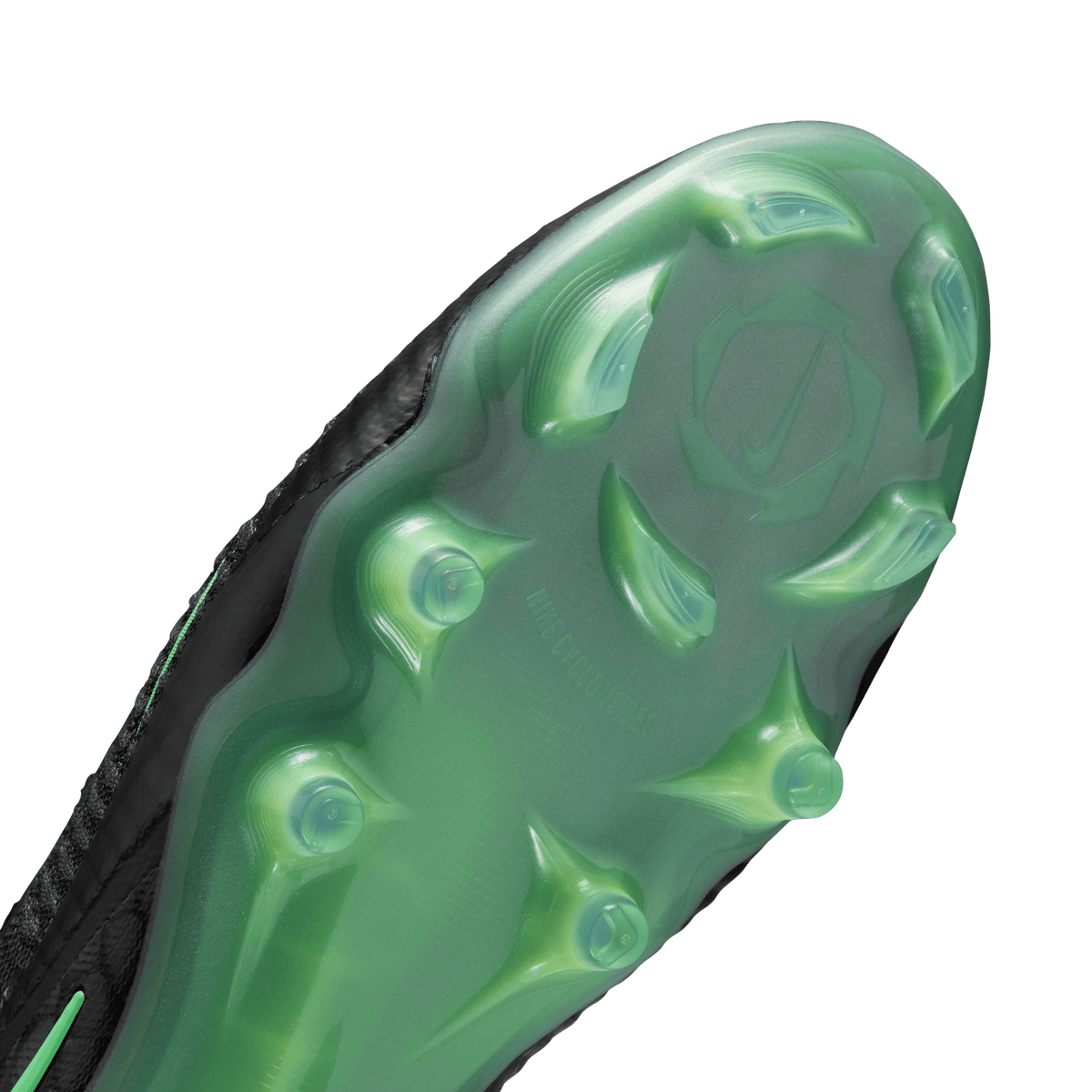 Nike Phantom 6 Low Elite Firm-Ground Soccer Cleats- Black/illusion Green-black product image 5, provided for visual