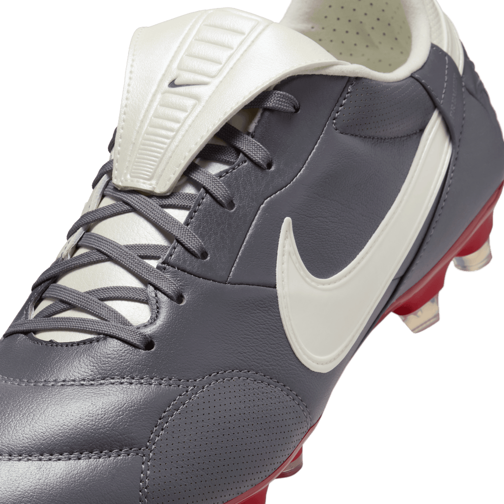Nike Premier 3 FG- Lt Graphite/mtlc Summit Wht/arsity Red product image 7, provided for visual reference and product detail