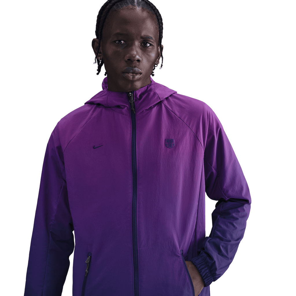 Nike FC Barcelona AWF AWF WVN GX Jacket-Bright Grape/imperial Purple product image 1, provided for visual reference and