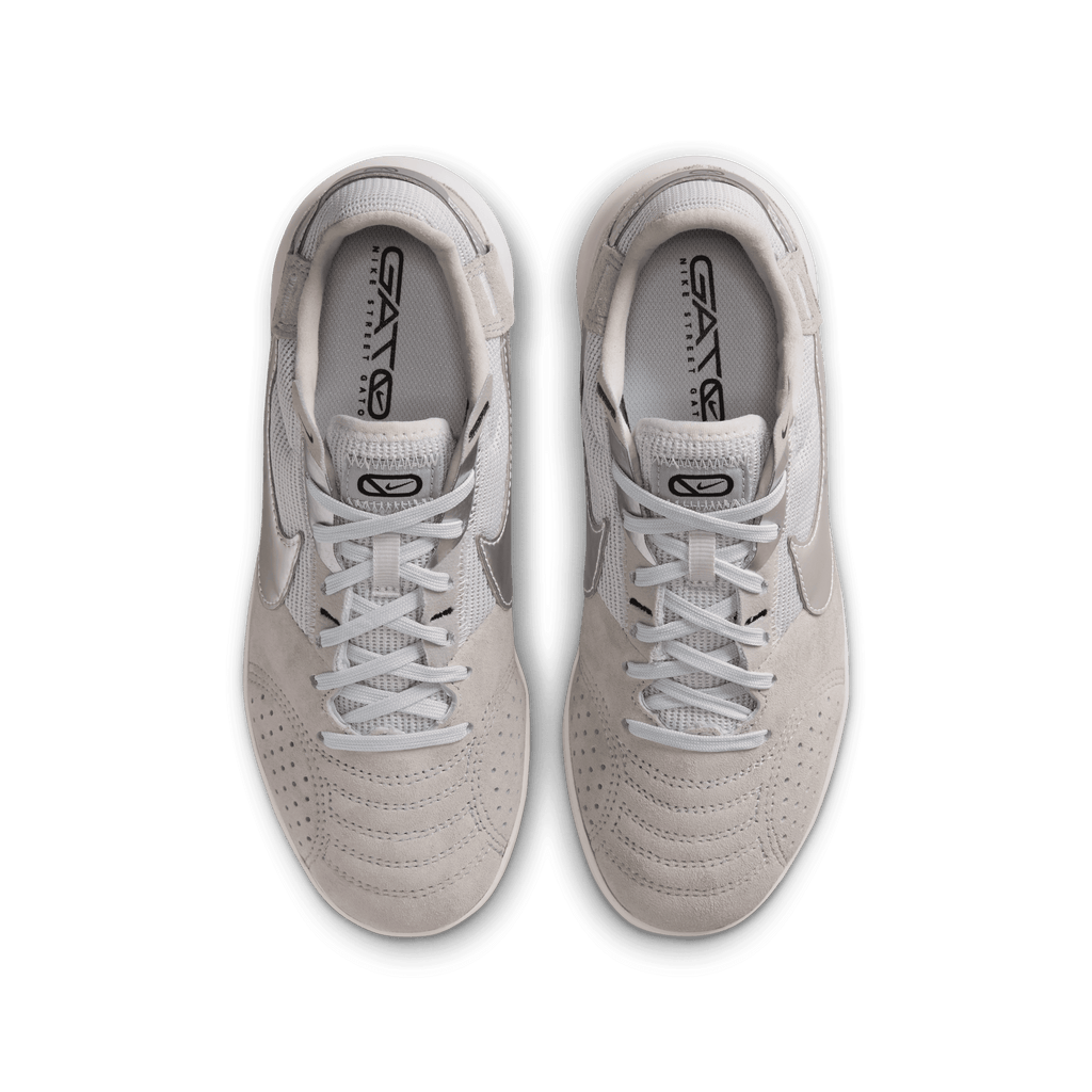 Nike Jr. Streetgato Little/Big Kids' Soccer Shoes-LT SMOKE GREY/METALLIC SILVER product image 4, provided for visual