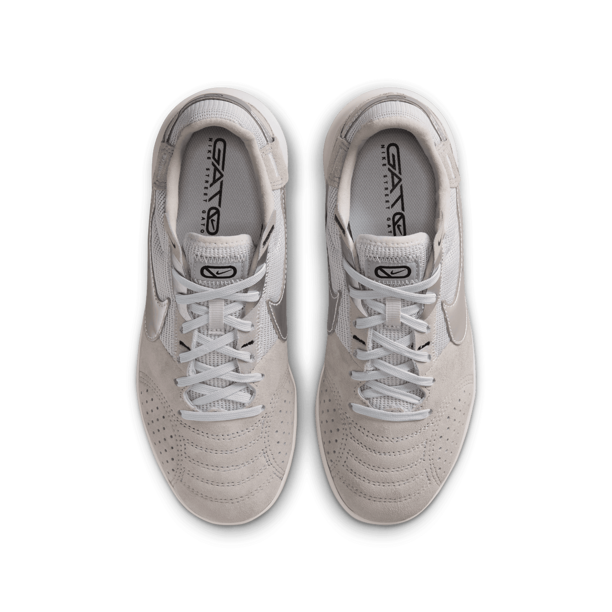 Nike Jr. Streetgato Little/Big Kids' Soccer Shoes-LT SMOKE GREY/METALLIC SILVER product image 4, provided for visual