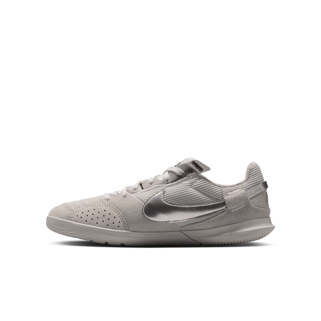 Nike Jr. Streetgato Little/Big Kids' Soccer Shoes-LT SMOKE GREY/METALLIC SILVER product image 2, provided for visual