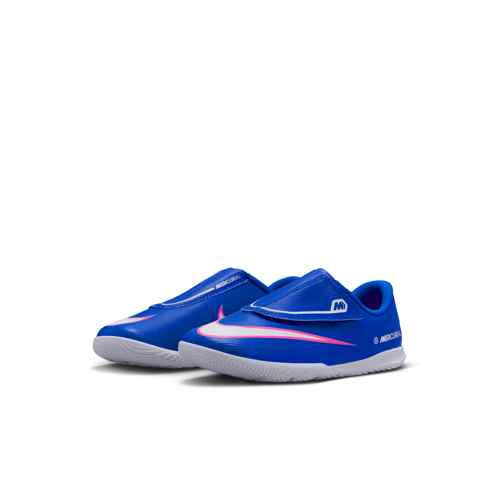 Nike Jr. Mercurial Vapor 16 Club Little Kids' IC Low-Top Soccer Shoes-Racer Blue/white product image 3, provided for visual