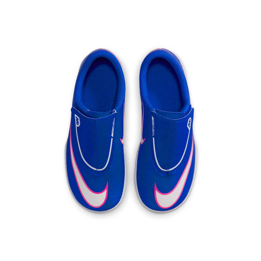 Nike Jr. Mercurial Vapor 16 Club Little Kids' IC Low-Top Soccer Shoes-Racer Blue/white product image 4, provided for visual