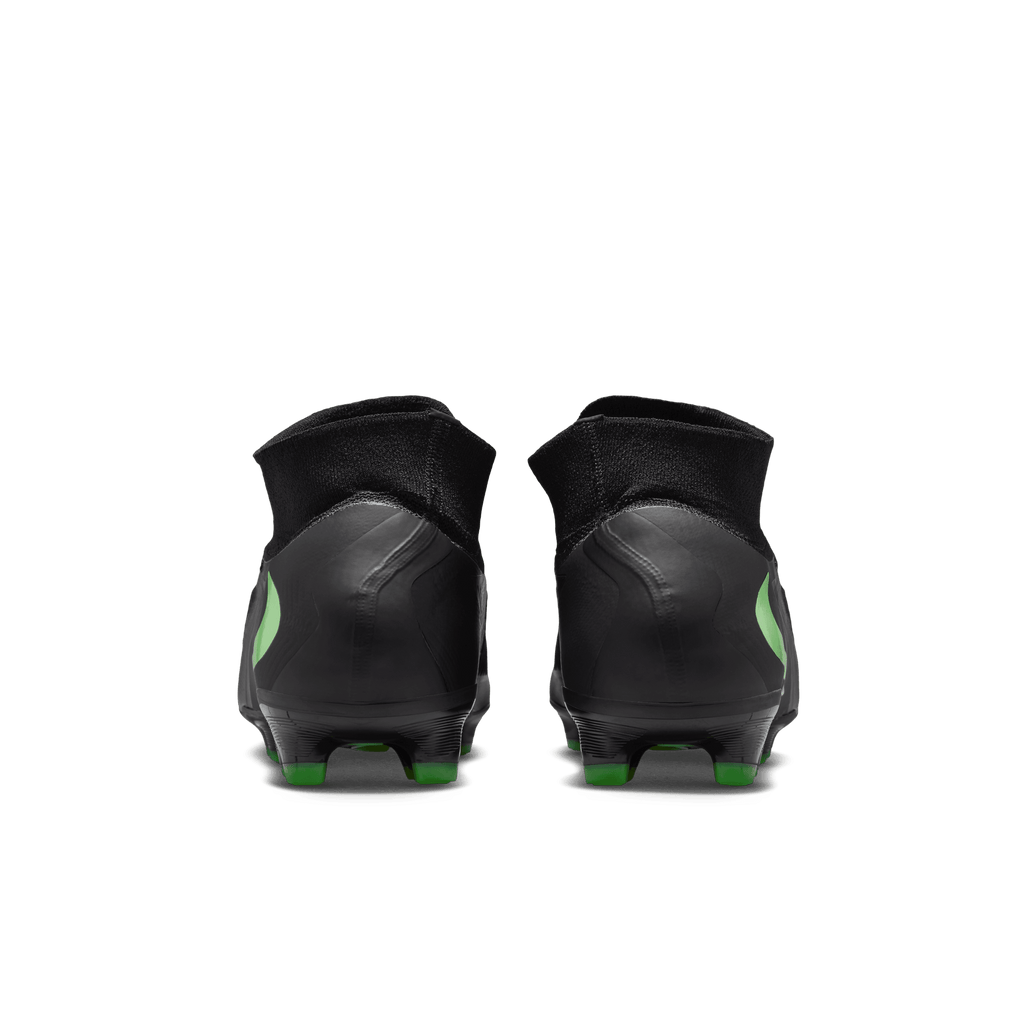 Nike Phantom 6 High Pro Firm-Ground Soccer Cleats- Black/Black/Illusion Green product image 4, provided for visual reference
