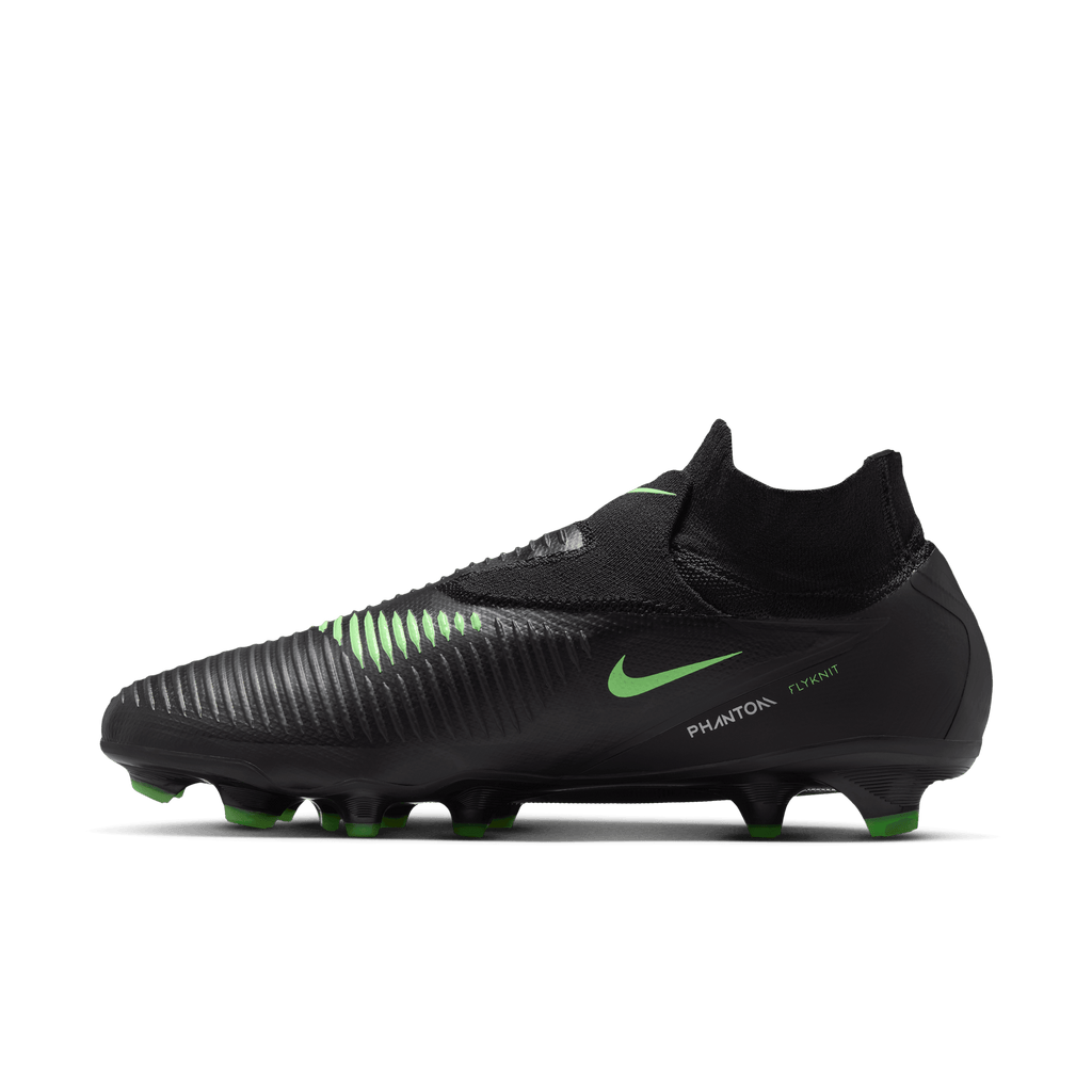 Nike Phantom 6 High Pro Firm-Ground Soccer Cleats- Black/Black/Illusion Green product image 11, provided for visual