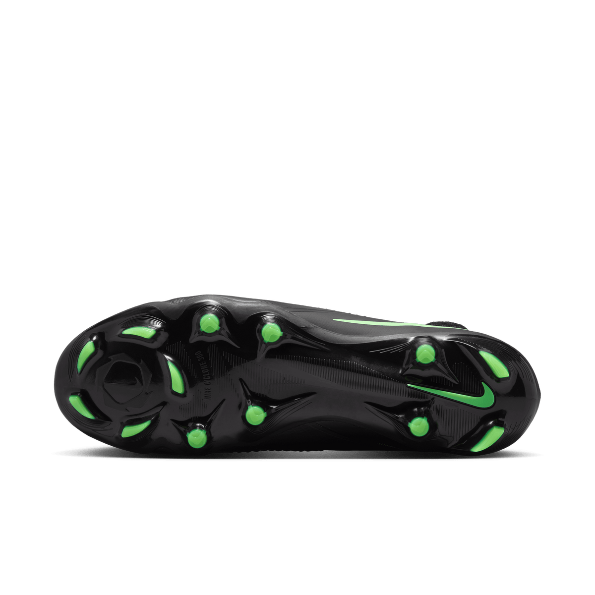 Nike Phantom 6 High Pro Firm-Ground Soccer Cleats- Black/Black/Illusion Green product image 10, provided for visual