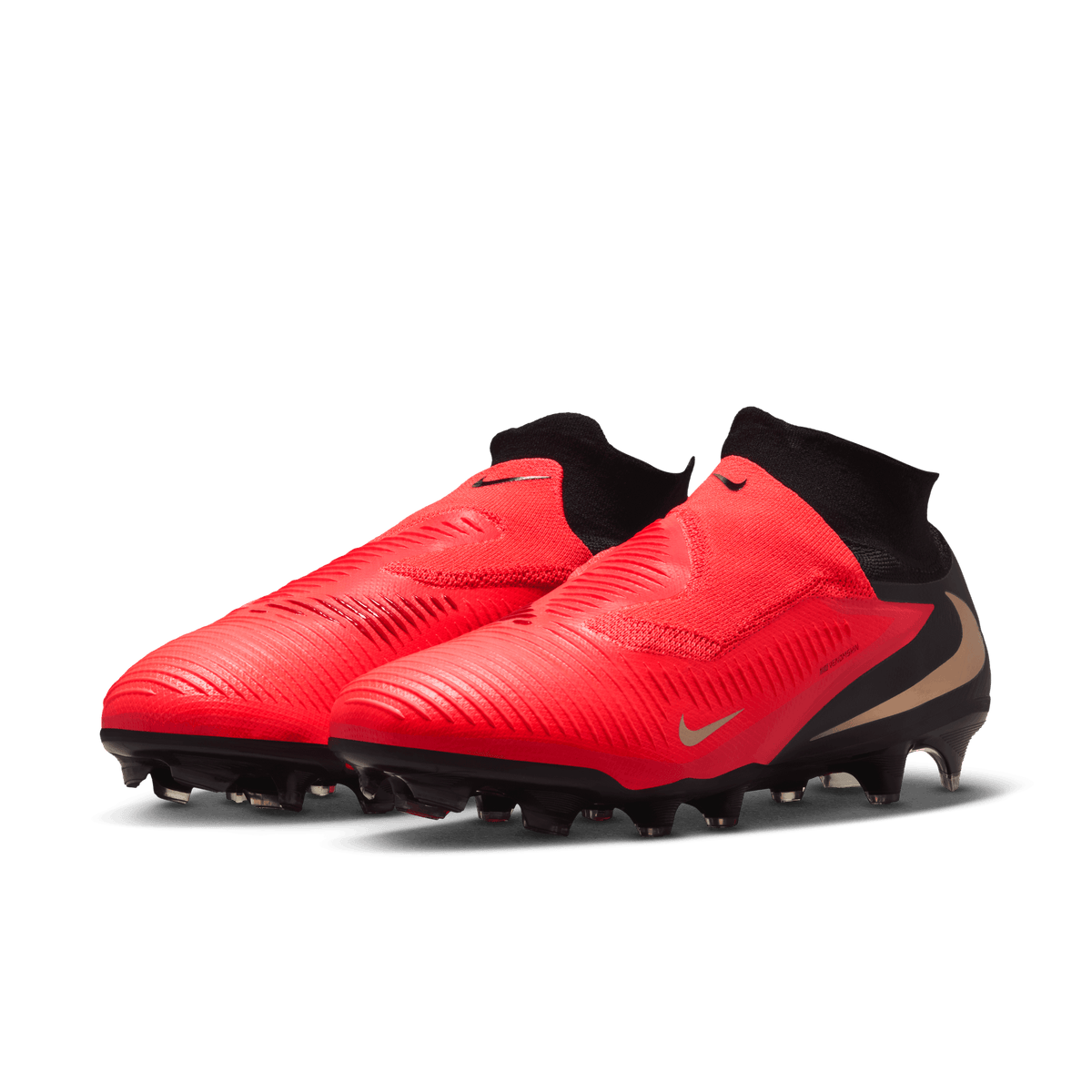 Nike Phantom 6 High Pro Firm-Ground Soccer Cleats-BRIGHT CRIMSON/BLUR-BLACK product image 3, provided for visual reference