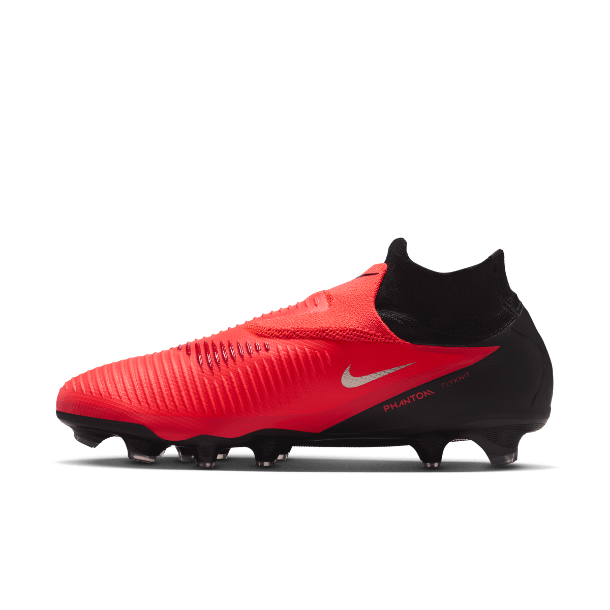 Nike Youth Phantom 6 High Pro Firm-BRIGHT CRIMSON/BLUR-BLACK product image 2, provided for visual reference and product