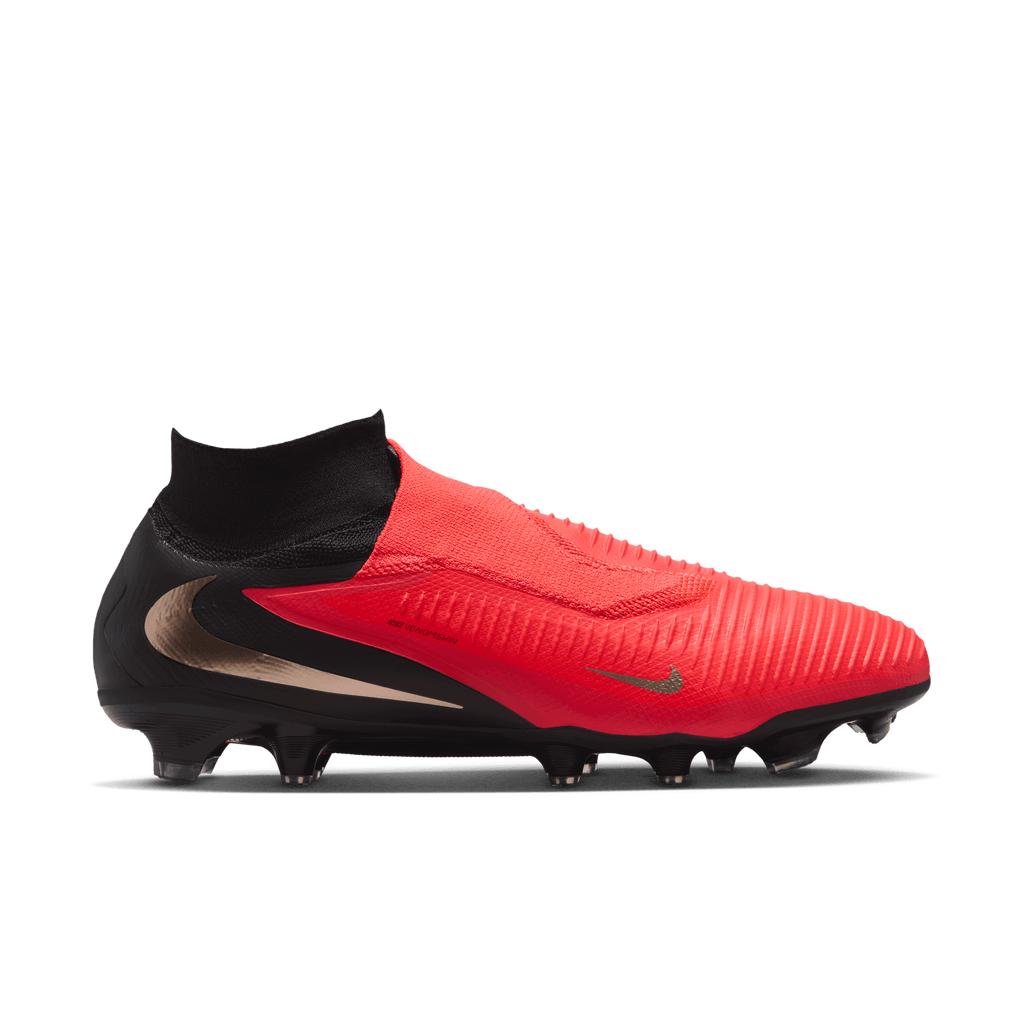 Nike Phantom 6 High Pro Firm-Ground Soccer Cleats-BRIGHT CRIMSON/BLUR-BLACK product image 1, provided for visual reference