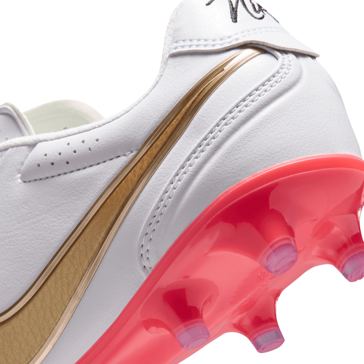 Nike Tiempo Ligera Pro FG - White/Blur-Bright Crimson product image 4, provided for visual reference and product detail