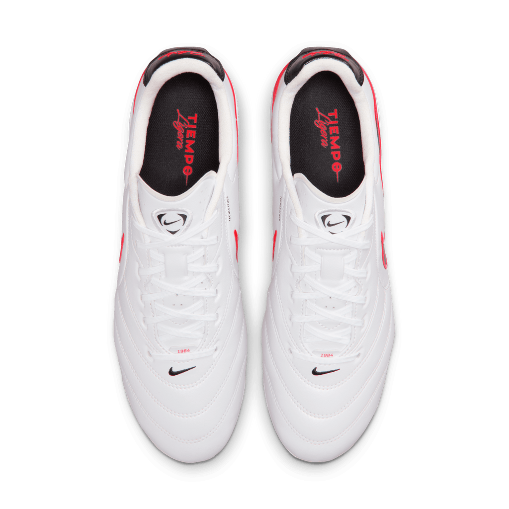 Nike Tiempo Ligera Pro FG-White/Black-Bright Crimson product image 5, provided for visual reference and product detail review