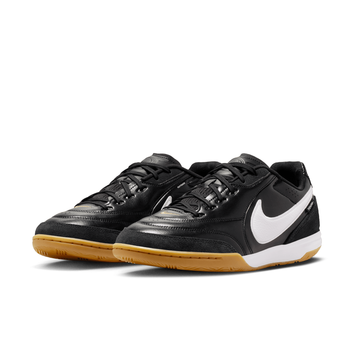 Nike Tiempo Streetgato PRM Indoor/Court Low-Top Soccer Shoes- BLACK/WHITE product image 3, provided for visual reference and