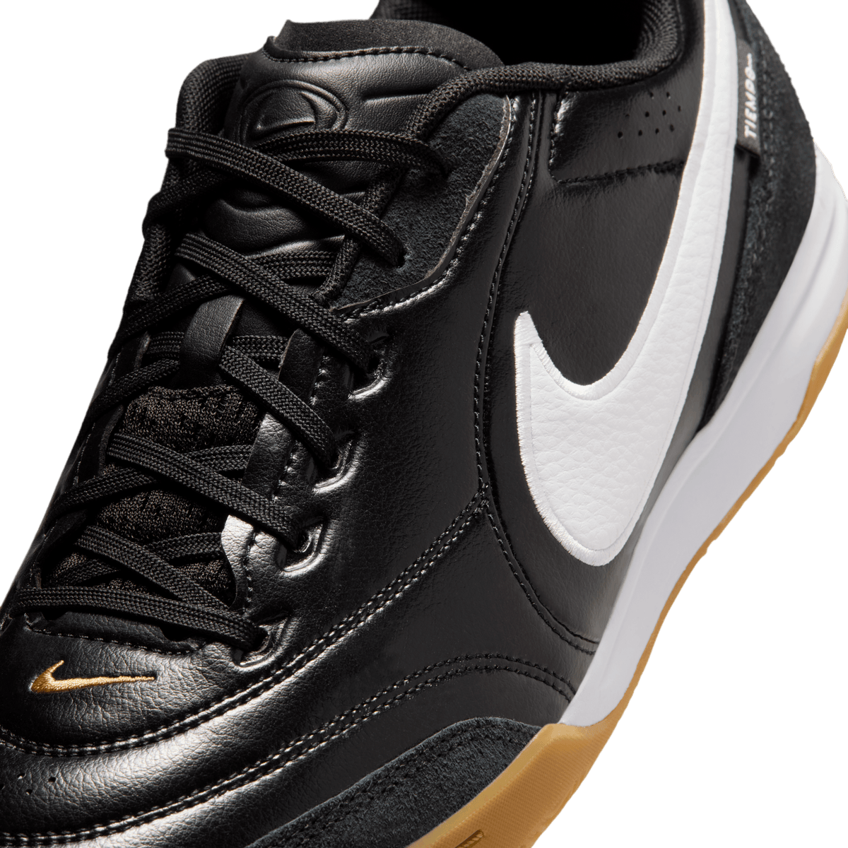 Nike Tiempo Streetgato PRM Indoor/Court Low-Top Soccer Shoes- BLACK/WHITE product image 4, provided for visual reference and