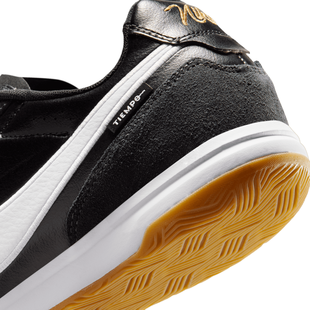 Nike Tiempo Streetgato PRM Indoor/Court Low-Top Soccer Shoes- BLACK/WHITE product image 5, provided for visual reference and
