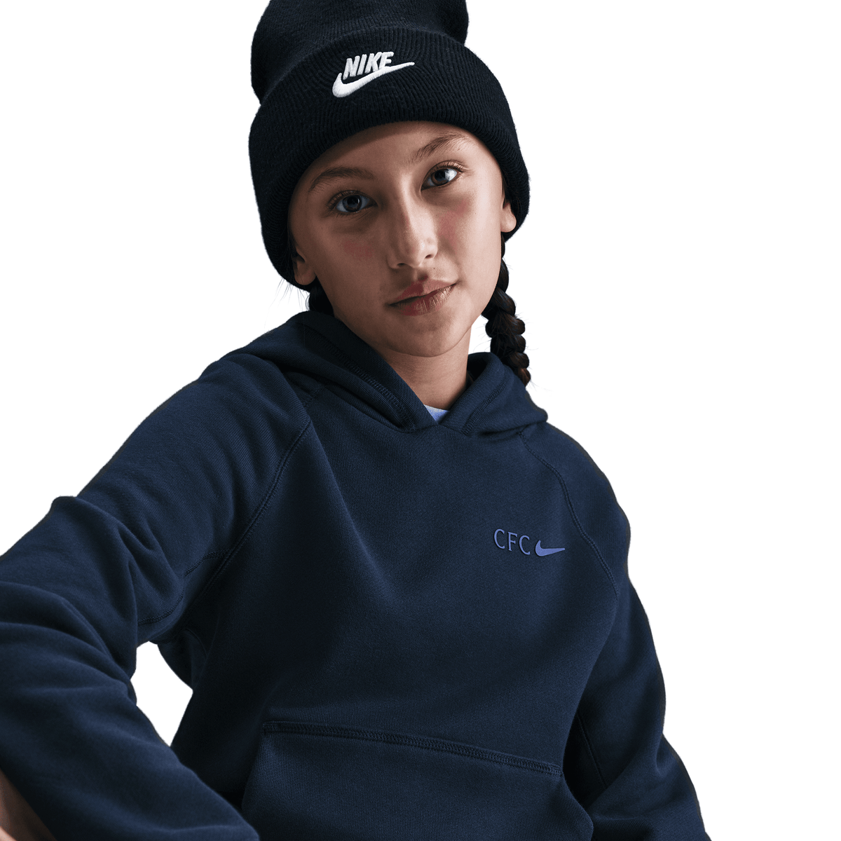 Nike Chelsea FC Air Big Kids' Nike Soccer Pullover Hoodie product image 3, provided for visual reference and product detail
