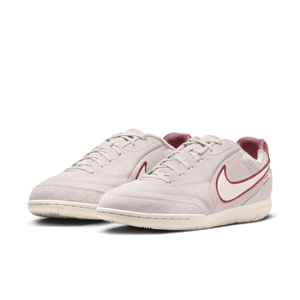 Nike Tiempo Streetgato PRM Indoor/Court Low-Top Soccer Shoes- Moon Particle/chalk-team Red product image 3, provided for