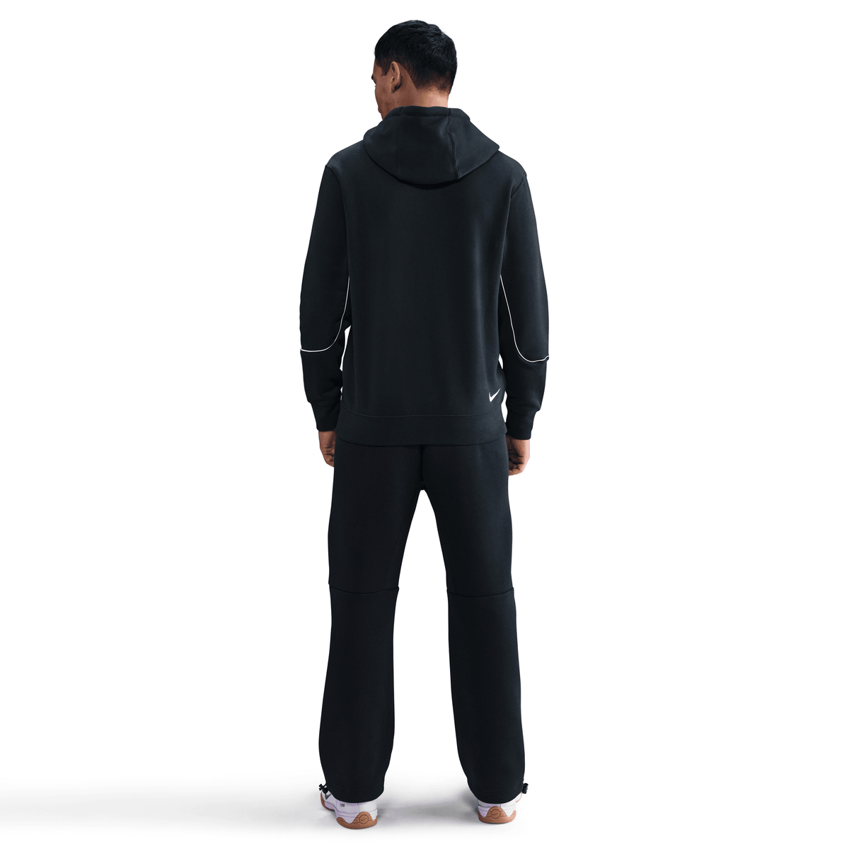 Nike Club Total 90 Men Soccer Pullover Hoodie-Black/White product image 2, provided for visual reference and product detail