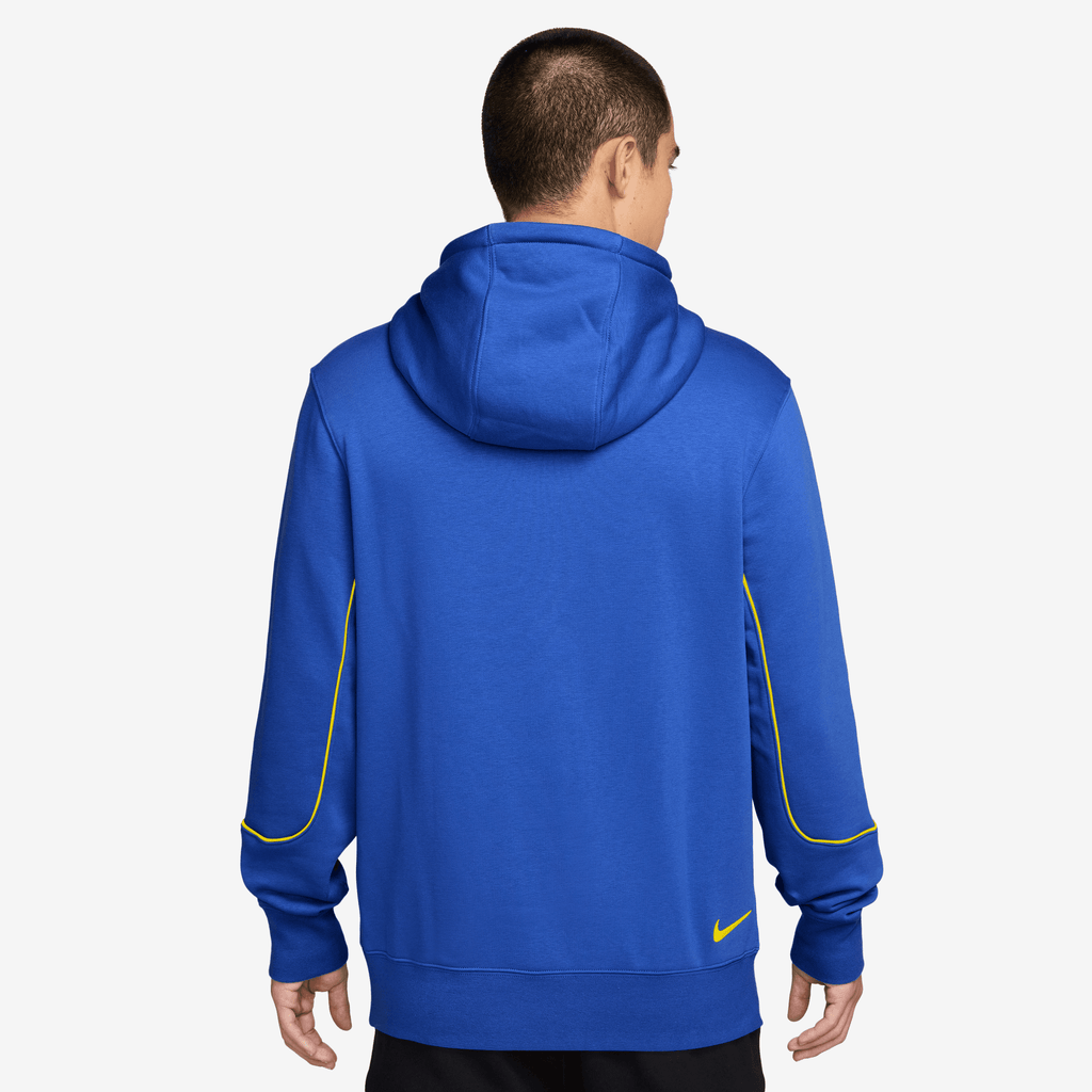 Nike Club Total 90 Men Soccer Pullover Hoodie-Game Royal/Lightening product image 2, provided for visual reference and