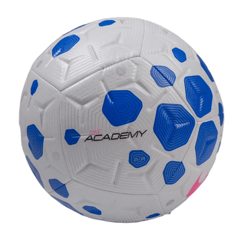 Nike Academy Soccer Ball- White/Blue/Pink product image 2, provided for visual reference and product detail review
