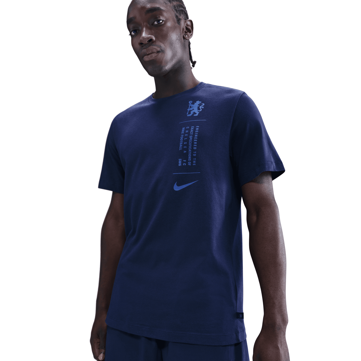 Nike Men Chelsea FC Men Nike Soccer T-Shirt-Navy product image 1, provided for visual reference and product detail review