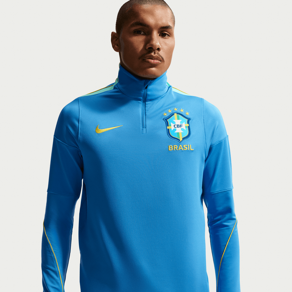 Brazil Strike Men Nike Dri-FIT Soccer Drill Top product image 2, provided for visual reference and product detail review