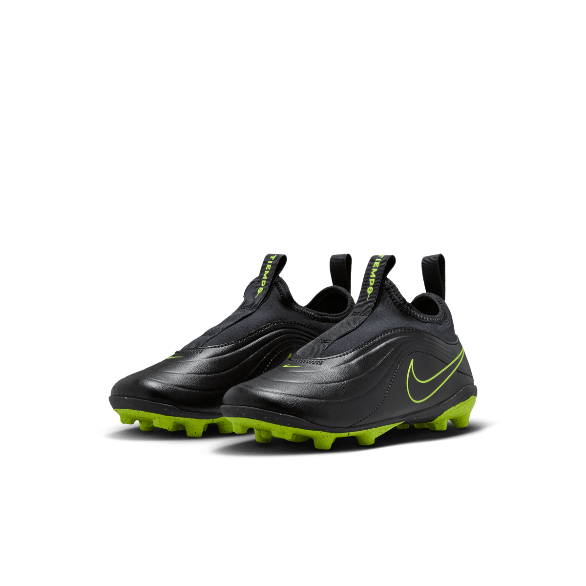 Nike Jr. Tiempo Maestro Club MG Low-Top Soccer Cleats- Black/Volt product image 5, provided for visual reference and product