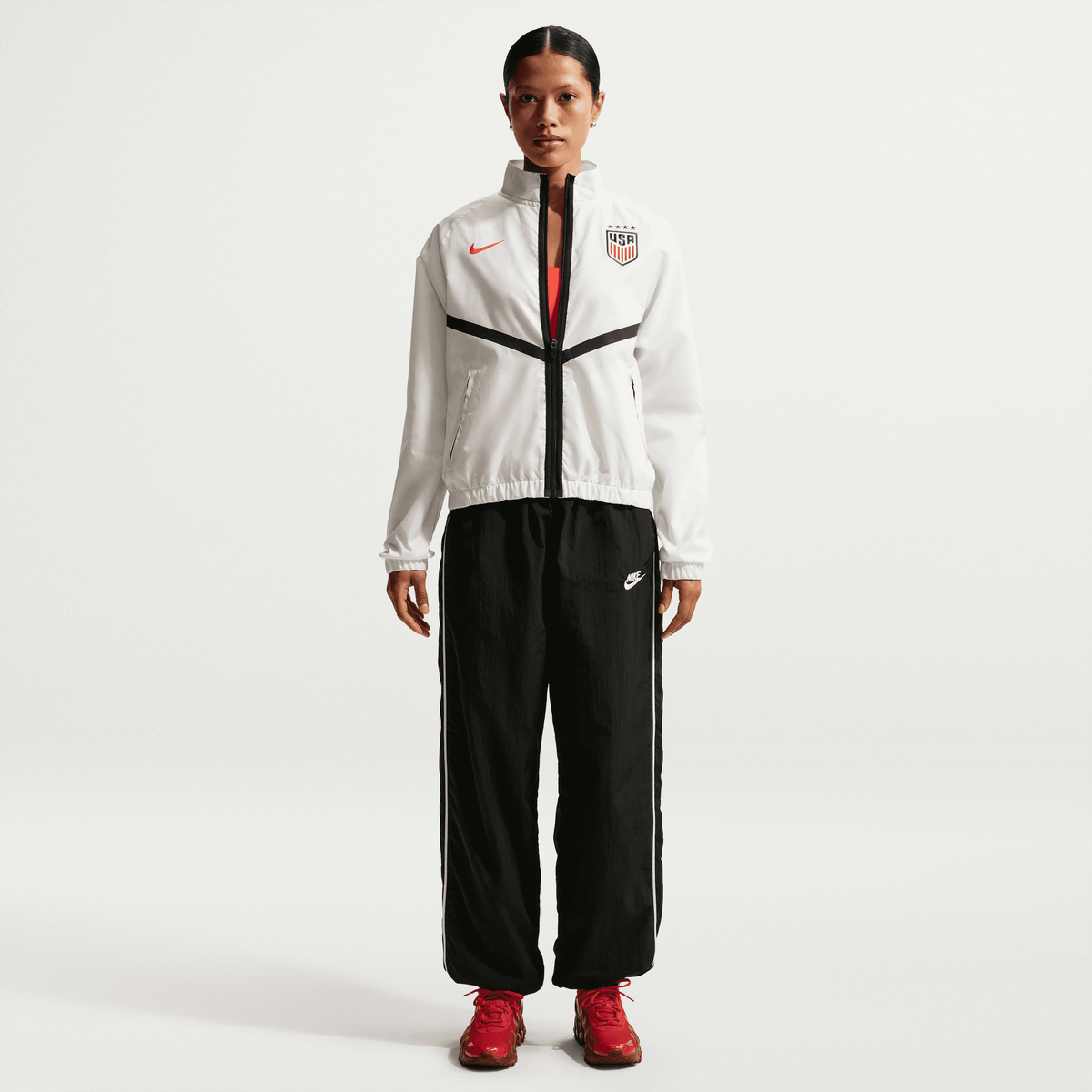 Nike USMNT Women Nike Soccer Windbraker - White product image 3, provided for visual reference and product detail review