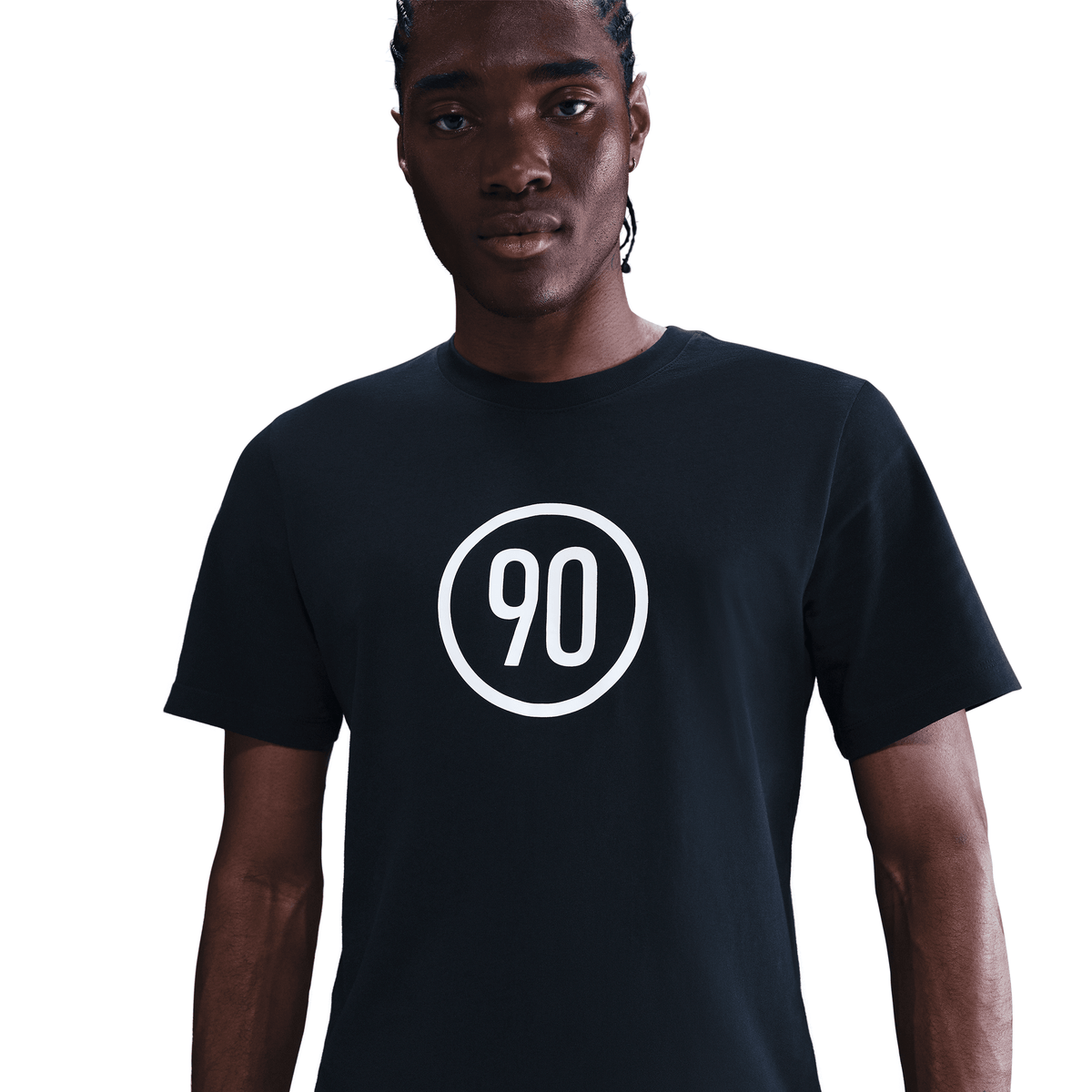 Nike Total 90 Men Soccer T-Shirt- Black product image 1, provided for visual reference and product detail review