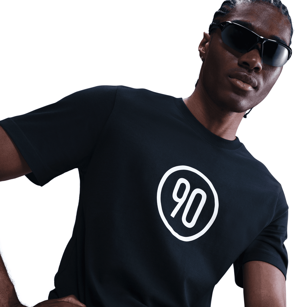 Nike Total 90 Men Soccer T-Shirt- Black product image 2, provided for visual reference and product detail review
