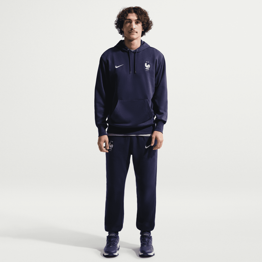 Nike FFF Club Men Soccer French Terry Pullover Hoodie product image 2, provided for visual reference and product detail