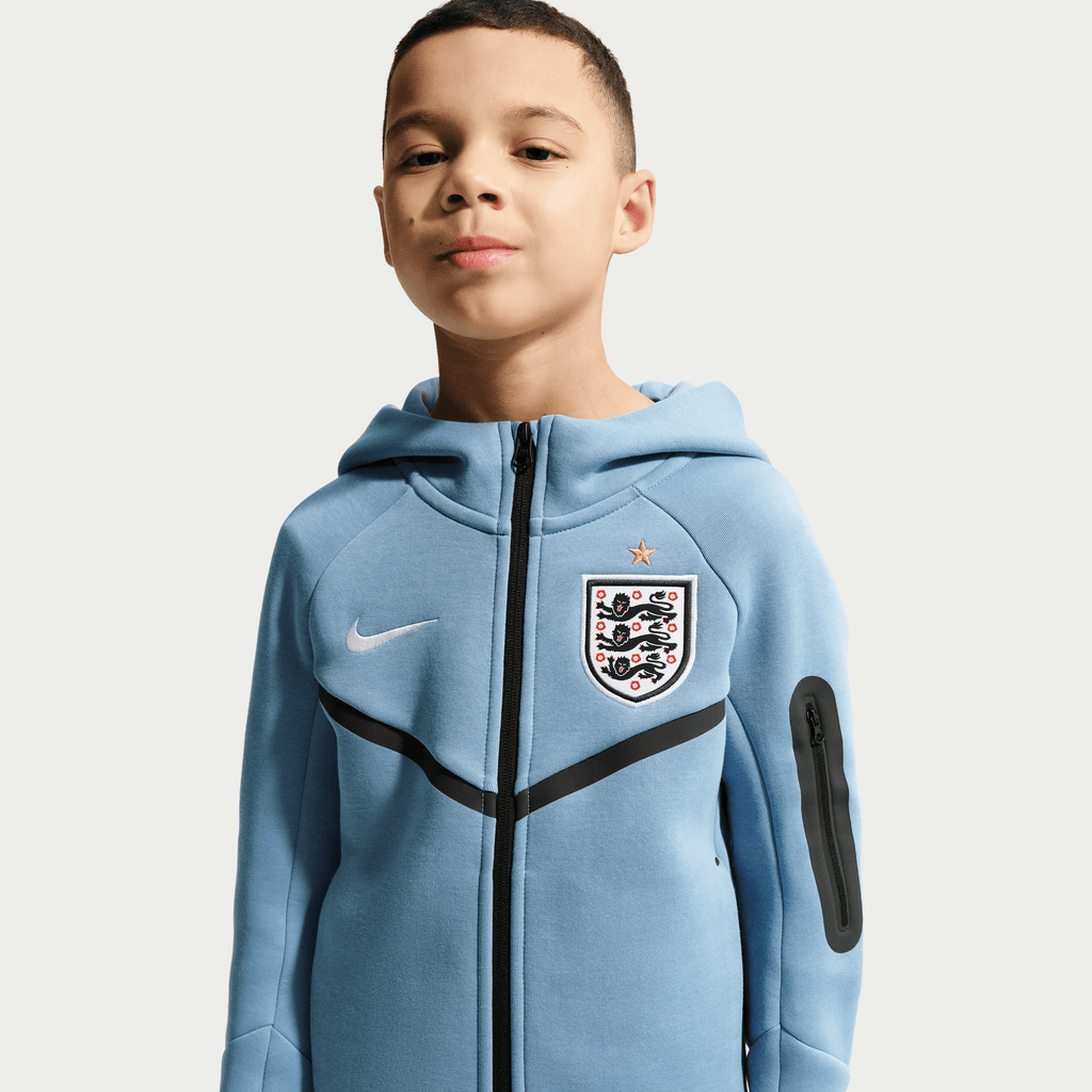 Nike England Tech Fleece Big Kids' (Boys') Soccer Full-Zip Hoodie product image 1, provided for visual reference and product