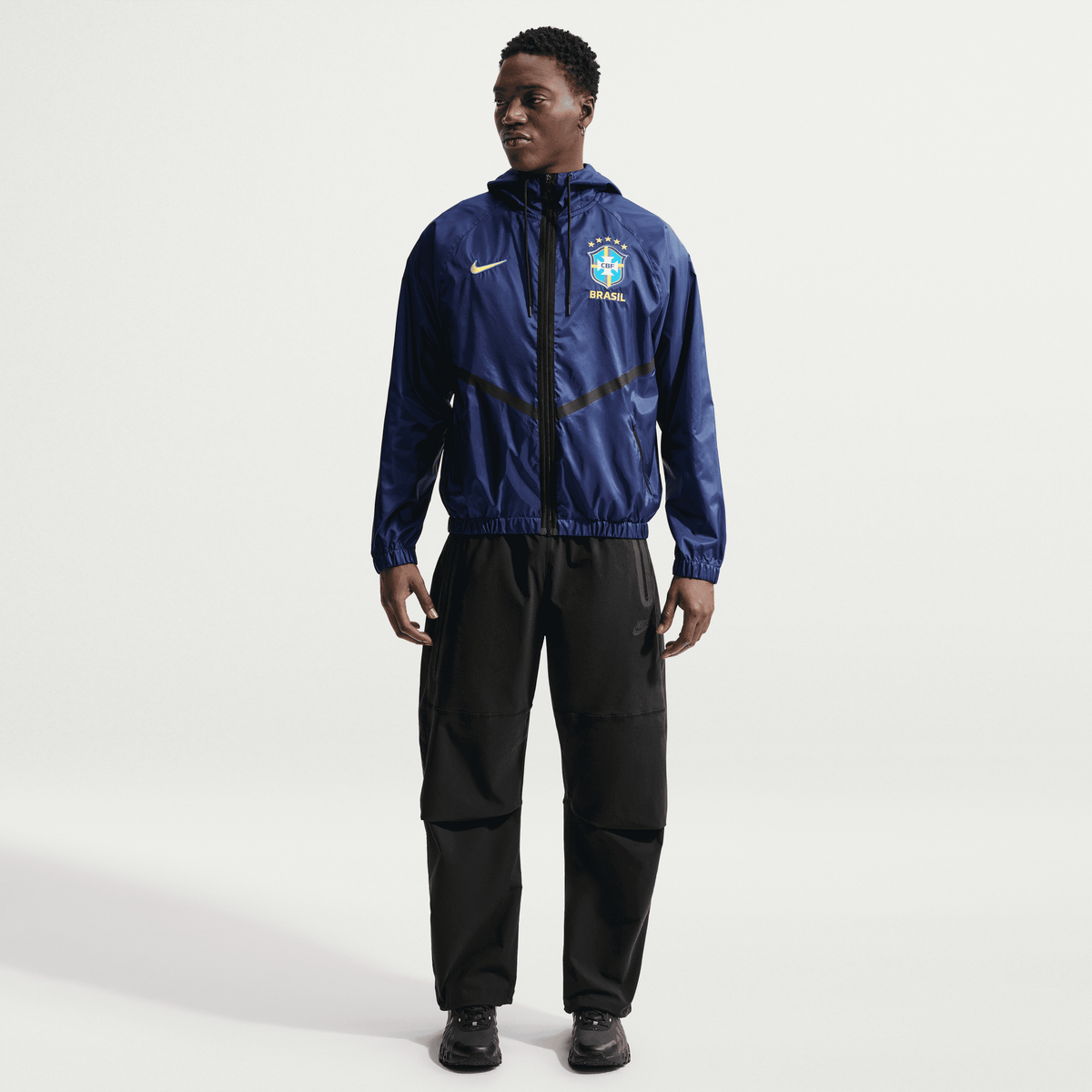 Nike Brazil Men Dri-FIT Soccer Anthem Jacket product image 4, provided for visual reference and product detail review