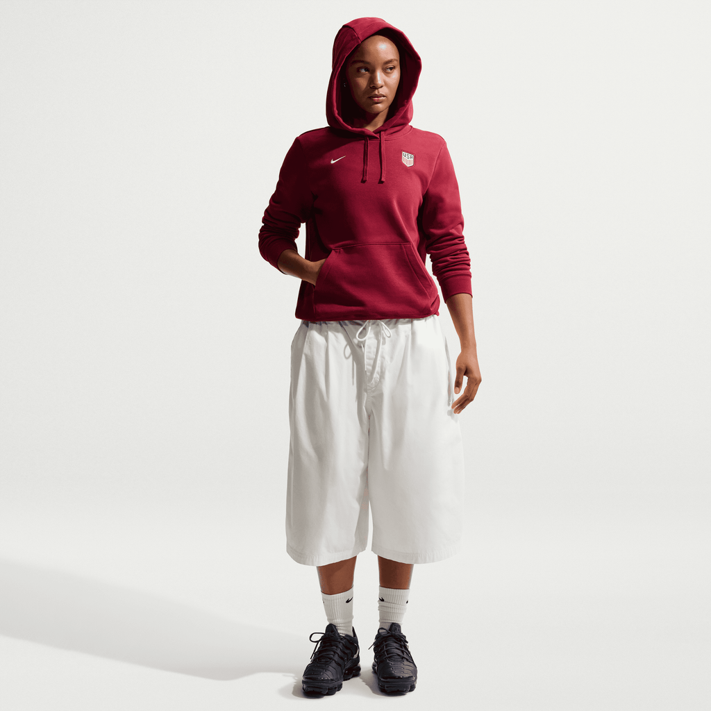 Nike USMNT Club Fleece Women Soccer Pullover Hoodie product image 2, provided for visual reference and product detail review