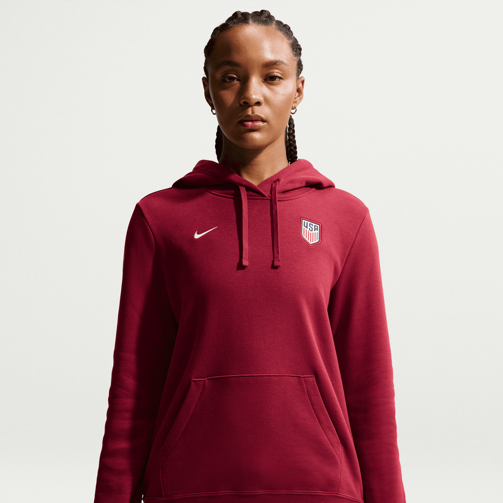 Nike USMNT Club Fleece Women Soccer Pullover Hoodie product image 1, provided for visual reference and product detail review